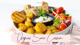 Vegane Sour Cream  Cashew Sour Cream [upl. by Dekow]