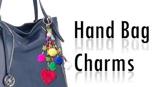 DIY  Hand Bag Charms  Pom Poms Bag Keychain  Trendy Woolen Charms Keychain  TRY IT [upl. by Lynden]