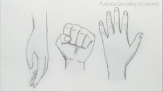 hands drawing tutorial for beginners  3 Different Ways [upl. by Adnilema]