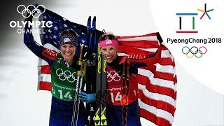 Jessica Diggins amp Kikkan Randall CrossCountry Skiing Highlight  PyeongChang 2018 [upl. by Anaiv381]