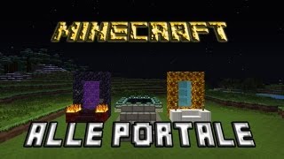 Minecraft Alle Portale bauenErklärung NetherEnd und Aetherportal [upl. by Plossl]