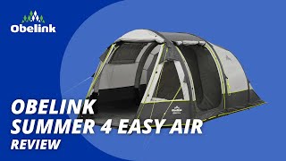 Obelink Summer 4 Easy Air Review Snel op te zetten tent  Obelink [upl. by Aay]