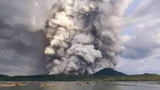 Taal volcano eruption January 2020  video  Footage  compilation [upl. by Janeva]