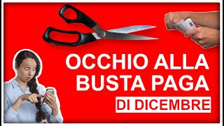 OCCHIO ALLA BUSTA PAGA DI DICEMBRE ecco a cosa stare attenti [upl. by Seditsira451]