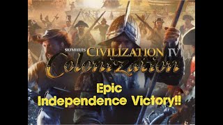 Civilization IV Colonization England Independence Victory Full Gameplay [upl. by Aihsaei848]