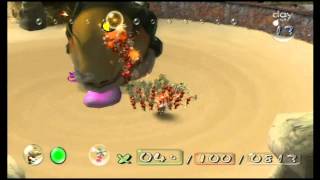 Pikmin Wii quotDefeating Emperor Bulblax without losing a single pikminquot [upl. by Ovatsug968]