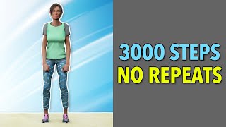 3000Step Walking Challenge  No Repeats [upl. by Drannek]