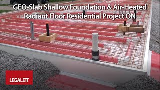 Frost Protected Shallow Foundation Forms amp Air Heated Radiant Floor Install  Legalett GEOSlab [upl. by Mordy]