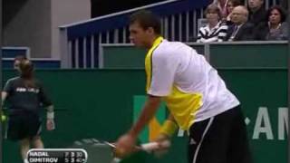 Grigor Dimitrov vs Nadal Awesome point [upl. by Viridis]