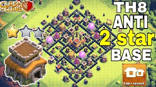 Town hall 8Th8 Base  Town hall 8Th8 FarmingTrophyPushingWar Base  Coc Th8 Base Link 2024 [upl. by Sedgewick]