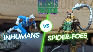 Inhumans Vs SpiderFoes  Marvel Crisis Protocol Battle Report 48 [upl. by Nanerb]