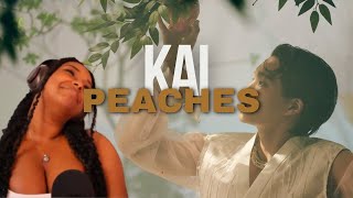 KAI 카이  PEACHES MV  REACTION 🍑🍑🍑😩 [upl. by Aneram]