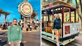 San Francisco Sightseeing Pier 39 Fishermans Wharf amp Cable Car Ride [upl. by Esilanna]