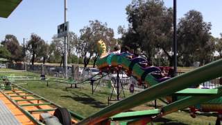 Edison and Ethan on Dragon Roller Coaster at Cerritos Carnival [upl. by Hgiel385]