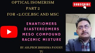 organicchemistryopticalisomerismenantiomersdiastereomersmesocompoundracemicmixture [upl. by Gladys]