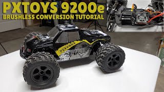 PXTOYSENOZEDEERC 9200e Piranha Brushless Conversion Tutorial [upl. by Tay262]