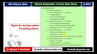 Lower Limb Pitting Edema Examination 22021 by Dr Khaled A Abulfadle [upl. by Neb]