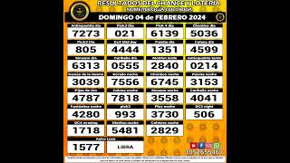 Resultados del Chance del DOMINGO 04 de febrero de 2024 Loterias 😱💰💵 chance loteria resultados [upl. by Mose]