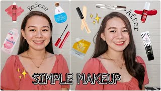 SIMPLE MAKEUP TUTORIAL FOR BEGINNERS USING AFFORDABLE PRODUCTS  Glad Ocampo [upl. by Octavus]