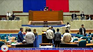 Budget Deliberations Plenary  HB No 4488 FY 2023 General Appropriations Bill day 6 [upl. by Irrahs]