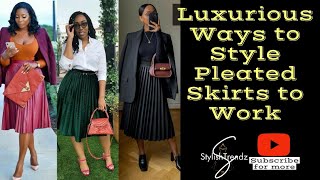 30 Most Elegant and Sophisticated Ways to Style Pleated Skirts  Stylish Ladies fashion new [upl. by Anilorak]