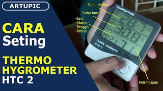 Cara Setting Temperatur Termohygrometer HTC 2 [upl. by Ybot576]