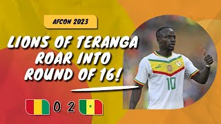 🇬🇳 GUINEA 0  2 SENEGAL 🇸🇳  Lions Of Teranga prove too strong in West African Derby [upl. by Akeme]