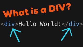 What is a DIV  HTML Basics 1 [upl. by Seaddon]