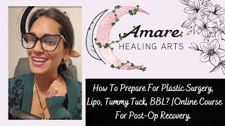 How To Prepare For Plastic Surgery Lipo Tummy Tuck BBL  Online Course For PostOp Recovery [upl. by Maura]