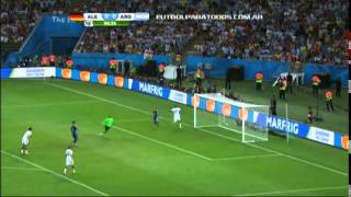 MUNDIAL BRASIL 2014  ARGENTINA 0 0 ALEMANIA 0 1  MANO A MANO ERRADO POR RODRIGO PALACIO [upl. by Rratsal]