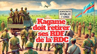 Kagame doit retirer ses RDF de la RDC tandis que la RDC neutralise les FDLR  Patrick Muyaya [upl. by Haynor]