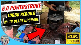 60 Powerstroke  Turbo Rebuild With KC Turbo 10 Blade Wheel [upl. by Eittak]