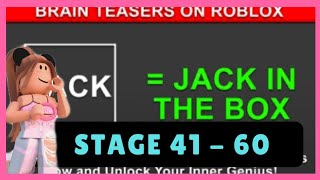 Brain Teasers on roblox decode Answer Stage 4160 [upl. by Goss344]