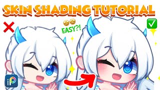 Skin Shading Tutorial  Easy  IbisPaintX Gacha Club [upl. by Atiner]