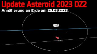 Update Asteroid 2023 DZ2  Annäherung an Erde am 25032023 [upl. by Travax]