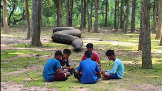 Anaconda Snake Attack On Village Boy In Forest  Card Playing Time [upl. by Schnurr190]