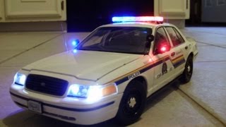 Custom 18th scale AutoArt RCMP Crown Vic diecast with working lights and sound [upl. by Addis]