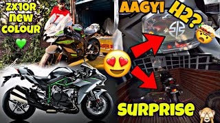 Motovloggerjannustunts ki H2 AAGYI🤯  ZX10R Unloading😍  Surprise 🎁 [upl. by Yorgo976]