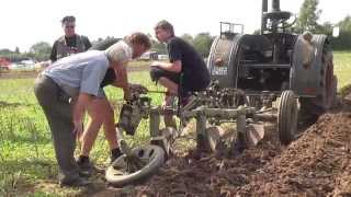 Some Lanz Bulldog Tractors Starting and Plowing Part 2 of 3 [upl. by Eigger]