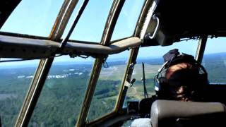 C130 Assault Landing procedures at Marthas Vineyard airport in HD [upl. by Nabois]