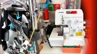 Pro tips for threading Juki MO654DE sergeroverlock machine [upl. by Notnelc107]