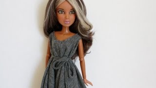 How to Make a NOSew Doll Dress EASY [upl. by Redienhcs]