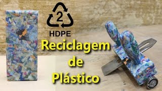 Reciclagem de Plástico parte 2  Usinagem [upl. by Yaned]