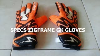 UNBOXING Sarung Tangan Kiper Specs Zigframe GK Gloves [upl. by Lotsirk]