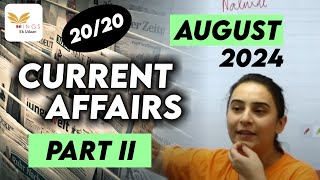 Set 30  Important MCQs PART II AUGUST 2024 CURRENT AFFAIRS by Yashodhra ma’am [upl. by Aibar795]