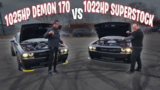 FIRST DRIVE MY 1025HP DEMON 170 VS MY 1022HP SUPERSTOCK SHOCKING RESULTS [upl. by Novyat]