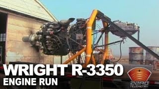 Wright R3350 Radial Engine Run 18 cylinders Test 2 [upl. by Ahmad62]