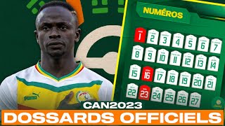 Les numéros officiels des joueurs 🇸🇳 sénégalais pour la CAN 2023 🏆 [upl. by Severson]