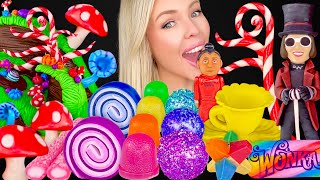 ASMR MUKBANG Willy Wonka Food Chocolate Oompa Loompa Edible Tea Cup 먹방 [upl. by Christianson615]