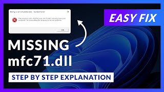 mfc71dll Error Windows 11  2x FIX  2023 [upl. by Nonnerb]